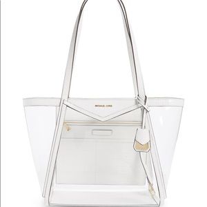 ❤️MICHAEL Michael Kors Whitney Clear Inset Tote